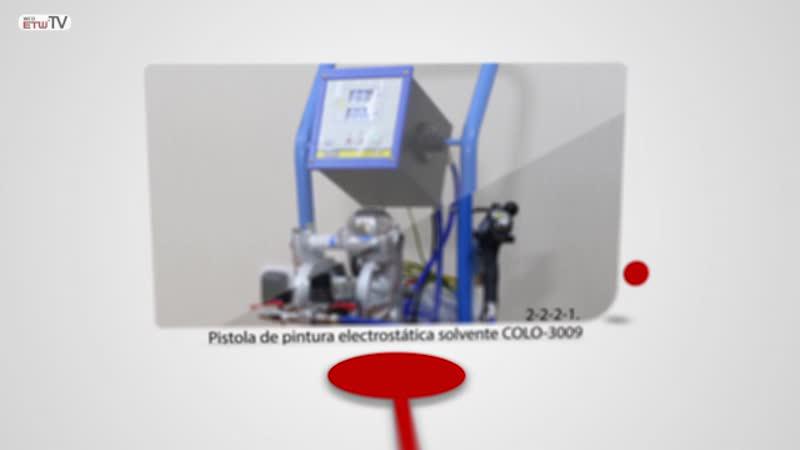 Pistola de pintura electrostática solvente COLO-3009