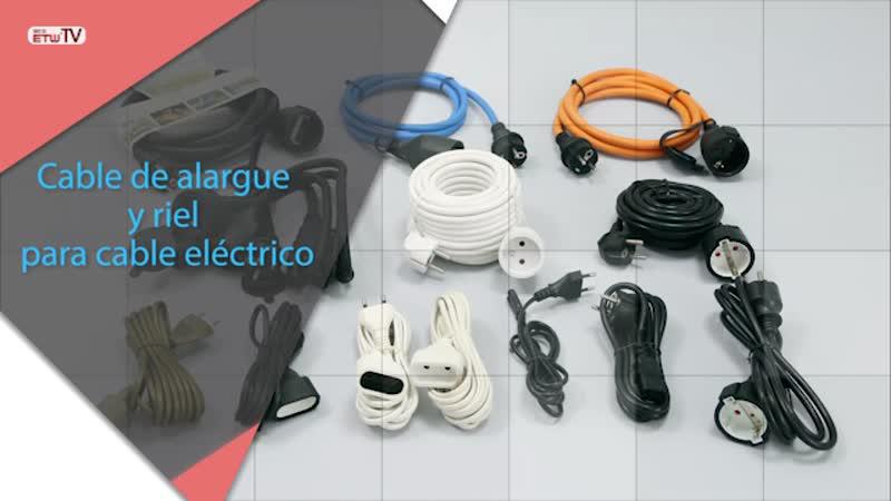 Cable de alargue y riel para cable eléctrico
