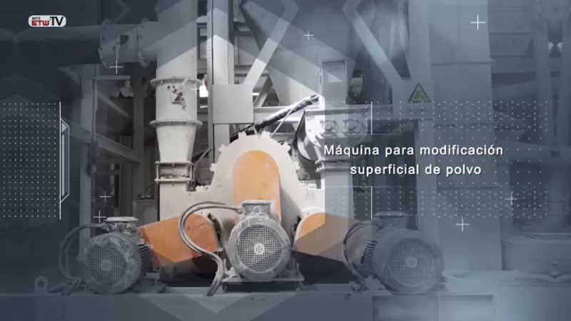 Máquina para modificación superficial de polvo
