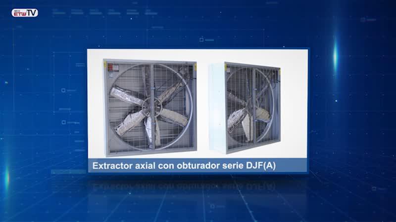Extractor axial con rejilla, serie DJF(A)