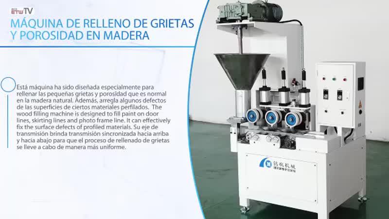 Máquina de Relleno de Grietas y Porosidad en Madera
